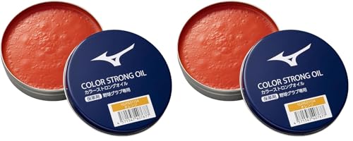 MIZUNO(ミズノ) 野球 ソフトボール カラーストロングオイル（保革着色油）：オレンジ 1GJYG511 1P (× 2)