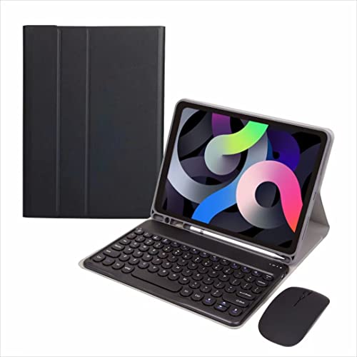 TianTa Coque Clavier QWERTY Étui pour Galaxy Tab A8 10.5 2021 avec Détachable sans Fil Bluetooth Souris Cuir PU Magnétique Housse pour Galaxy Tab A8 10.5 (SM-X200/SM-X205) 10.5 Pouces - Noir