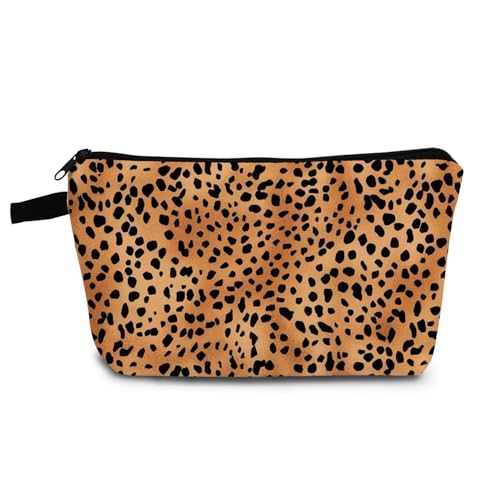 YULUENZE Cheetah Leopard Print Small Cosmetic Bag