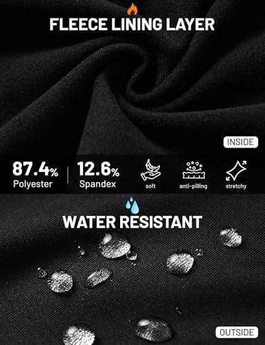 baleaf Women's 27'' Fleece Lined Pants Golf Winter Pockets High Waisted Thermal Cold Travel Work4