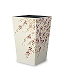 TATSU-CRAFT（タツクラフト） 蒔絵調 ダストボックス ふたなし M角 桜 白 ホワイト 6.7L ごみ箱 おしゃれ ふた ふた無し キッチン ゴミ箱 ペール フタなしゴミ箱 和風 和室 和柄 インテリア 橋本達之助工芸 日本製