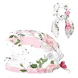 ☆Taille réglable : le diamètre du haut du chapeau imprimé est de 18 cm, et le dos est conçu avec une bande élastique + un lacet, un design de sac à cheveux est ajouté à la queue, ce qui est adapté pour les femmes aux cheveux longs et peut envelopper complètement vos cheveux pour éviter de se salir.