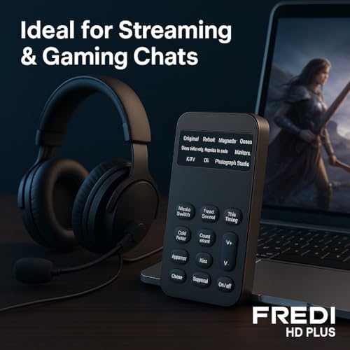Image of ‎FREDI HD PLUS Mini Portable Voice Changer Device | Multi-Effect Sound Modulator with 12+ Modes, Noise Reduction & USB Rechargeable | Compatible with Mobile, Laptop, iPhone, Android & PS4 /PS5
