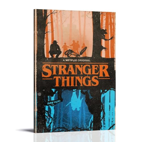 YWRNQWHY Póster de Stranger Things para pared, diseño estético, para sala de estar, dormitorio, 40 x 60 cm, estilo marco