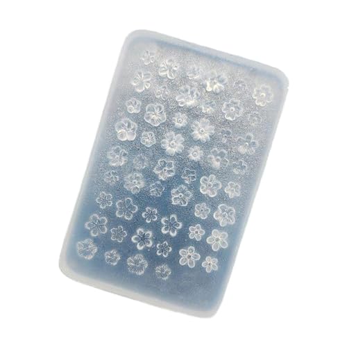 Molde de silicona para uñas, arte y resina, plantilla flexible de estampado floral para uñas