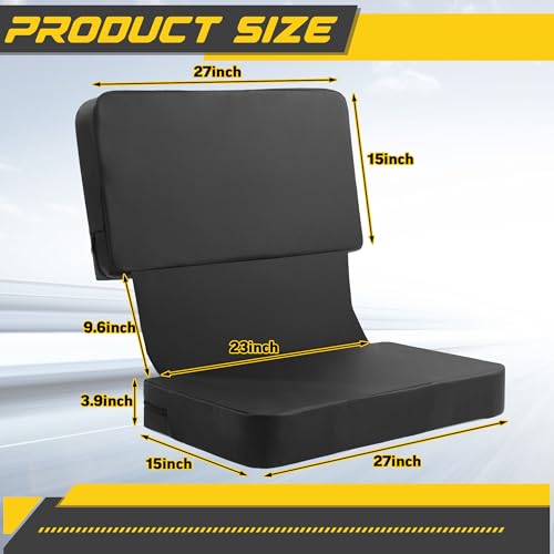 ROYALAY Go Kart Seat for Two Seater, PU Go Cart Seats 2 Person with Elastic Strap, Waterproof Go-Kart Car Double Seat Cushion, Go Kart Parts and Accessories Fit Cars, Truck, SUV, Vans by ROYALAY - Image 3