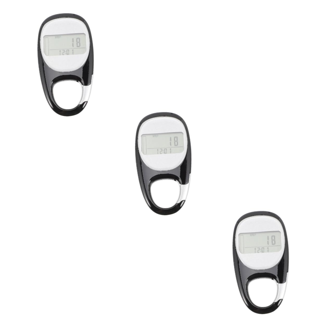 BESPORTBLE 3pezzi Contapassi Portatile Professionale Per Escursioni e Passeggiate Pedometer Con Display Facile Da Leggere e Sensore Avanzato Alta Precisione e Durata Della Batteria