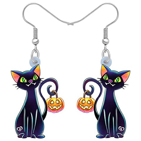 Boucles d'oreilles chat noir NEWEI Cover