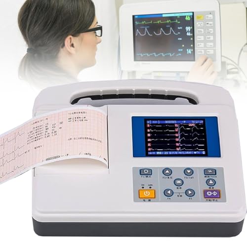 GEJLELDS Portable ECG Monitor, Digital Touch Screen With 12 Channels, 12 Leads, ECG, EKG, Electrocardiograph, PC Software, ECG