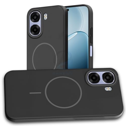 Image of AESTMO Shockproof Back Case Cover for Oppo A6X 5G | Slim Hard Shell | Hard Back Cover for Oppo A6X 5G (Compatible with MagSafe Accessories, Black)