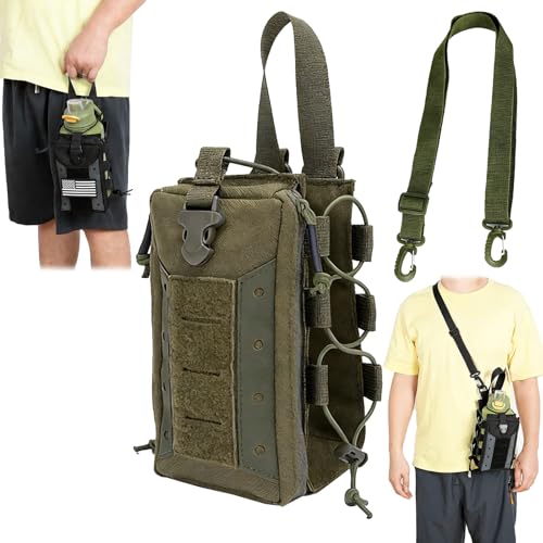 Bolsa Táctica For Botella De Agua MOLLE, Soporte For Botella De Agua con Cordón, Bolsa De Accesorios For Viajes Al Aire Libre, Senderismo, Camping(Green)