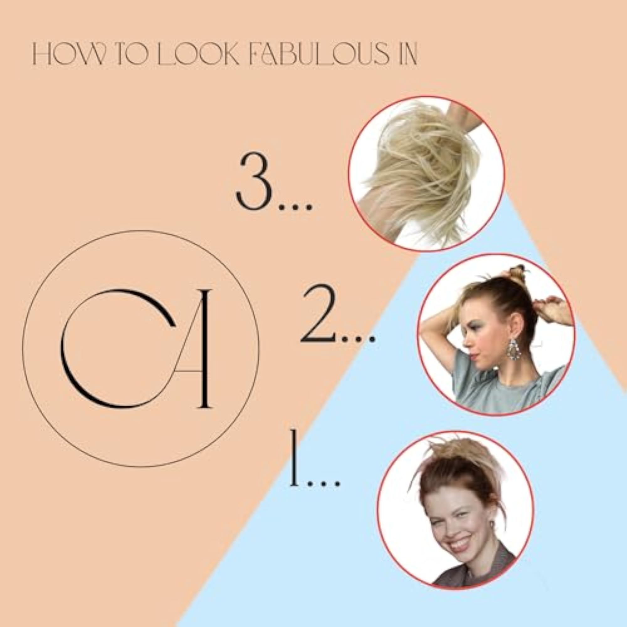 Bleach Blond Curly Messy Bun Hairpiece