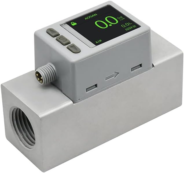 MEMS Intelligent Digital Display Large Range Thermal Gas Mass Flow Meter Oxygen Air AMS2000