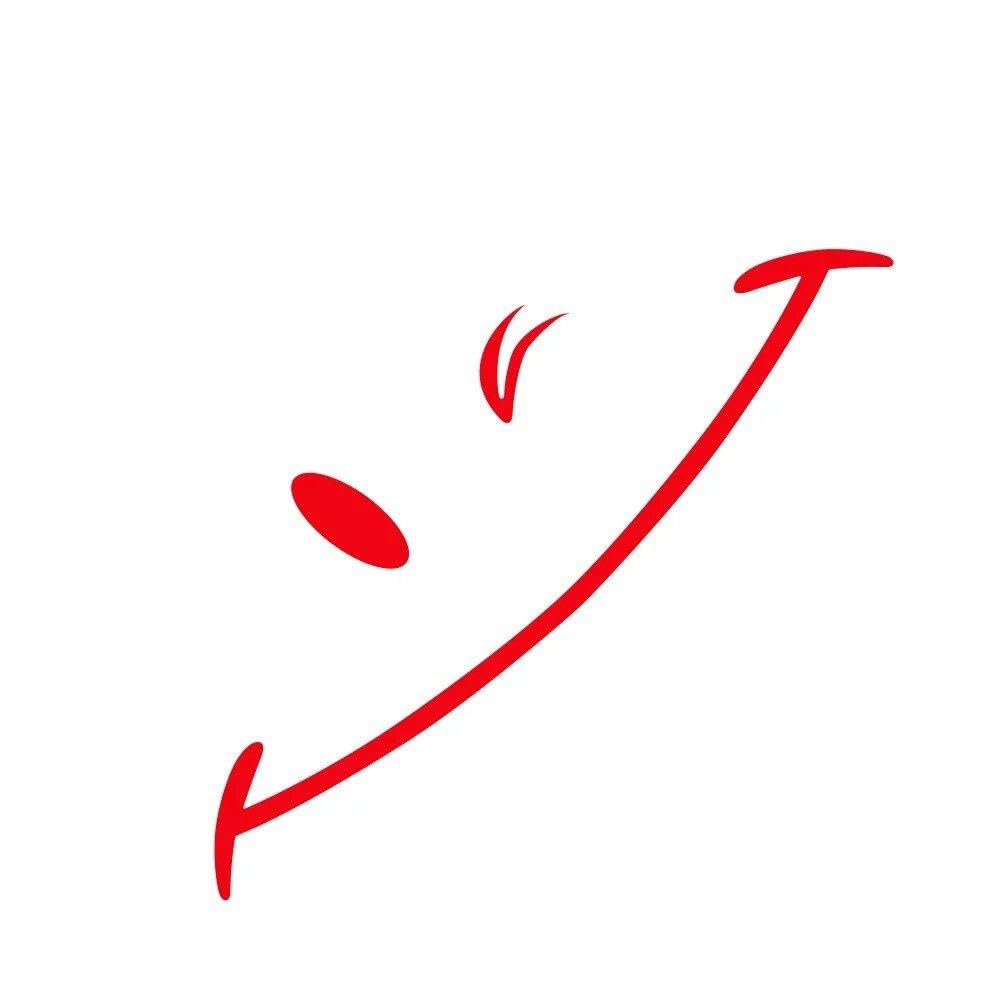 Dabhuoc Glossy Red Car Front Rear Bumper Sticker Smile Styling Decal Auto Tuning Accessories(Glossy Red)