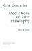 Meditations on First Philosophy (Hackett Classics)