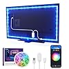 GHome Smart TV LED Backlight, 9.2ft WiFi Strip Light Compatible with Alexa & Google Assistant, App Control, Music Sync 16 Million RGB Color Changing Dimmable for 30-60in TV PC, Home Lighting Decor