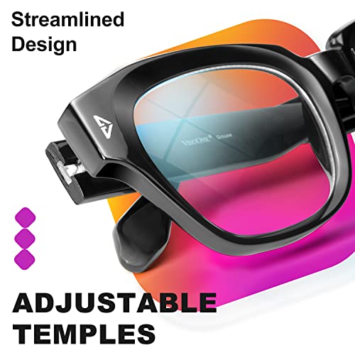 Image of VISOONE Acetate Blue Light Blocking Glasses Square with Anti Computer Glare for Gaming Women and Men GROUSE