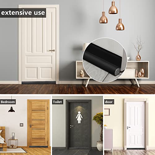 96 cm deurafdichting, zelfklevend, tochtstopper voor deuren, houdt tocht en tegen insecten, deurafdichting houdt warm en koud (zwart) - Image 7