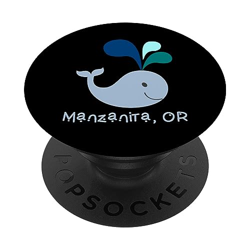 Manzanita Oregon Lindo Ballena Amante Dibujos Animados PopSockets PopGrip Intercambiable