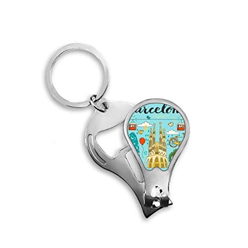Coupe-ongles d'orteils Barcelone Sagrada Familia en acier avec finition souvenir