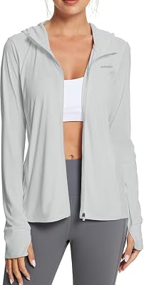 Alexvyan Size-L Grey Full Length Women's UV & Sun Protection Jacket with 4 Pocket, Light weight Summer Sun Screen Hoodie