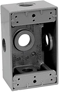 14251-5X 1 Gang Service Entrance Outlet Box Five 0.5 in. Holes