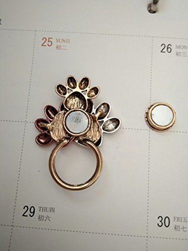 Image of Tri-colors Dog Paw Print Magnetic Badge Eyeglass Holder Brooch for Shirts