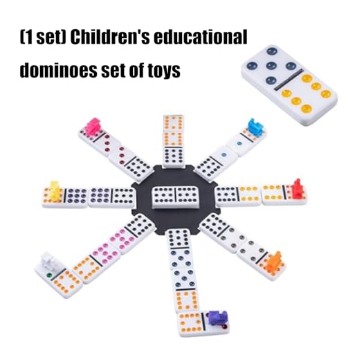 Domino apilable colorido con caja de almacenamiento portátil miniatura 4