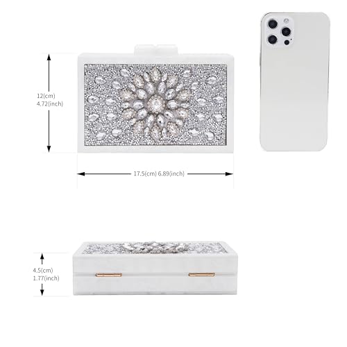 Image of Clutch Bag for Women Evening Bag with Detachable Chain Strap Gala Balls Purse for Wedding Cockatail
