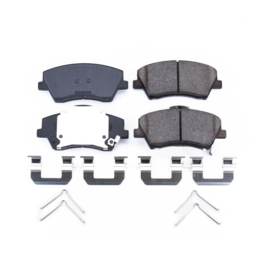 Image of PowerStop Front Brake Pads for Hyundai Elantra 2017-20 |Ioniq 2017-22 |Kia Niro 2017-24 - Z17 Ceramic Brake Pads with Installation Hardware, 17-1912