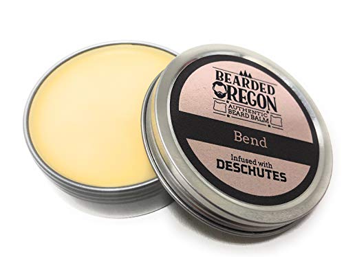 Bearded Oregon Beard Balm - Bend Scent, 2 oz - Cedar, Tea Tree, Pale Ale - All Natural Ingredients, Softens and Strengthens Beard, Strong Hold