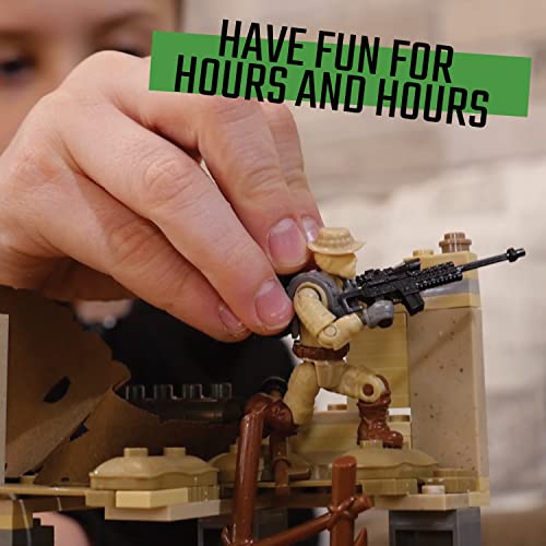 Special Forces Mini Action Figures - Includes 3 Building Sets - with 6 Soldiers, Infantry Battalion, Recon Outpost, Side Pursuit - Special Troops Toy Gifts for 10 11 12+ Boys Kids Girls, 356 Pcs