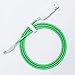 FULLOPTO Light up Charge Cable for Type C, 1m USB C Fast Charge Cable with Running Flowing Light for Galaxy S10 S10+ S8 S9 Note 9 Note 8 Nintendo Switch Sony XZ LG(Green Light)