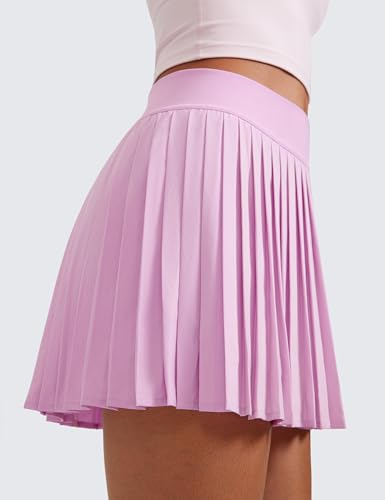 CRZ YOGA Womens Mini Pleated Athletic Tennis Skirts High Waisted A Line Golf Pickleball Casual Skort with Inner Pockets4