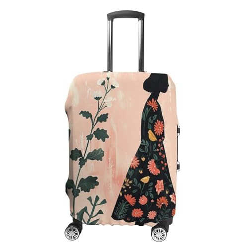 Travel Luggage Cover Elastic Suitcase Cover Floral Skirt And Boots Luggage Cover Anti-Scratch Suitcase Protector Washable Dustproof Baggage Cover Fits 18-32 Inch Luggages XL