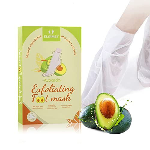 Mascarilla Exfoliante Para Pies (3 Pares), Elimina La Piel Muerta y Los Callos, Mascarilla Exfoliante Con Gel De Coco y Aloe Vera Para Hombres y Mujeres Mascarilla Exfoliante Para Pies Cover