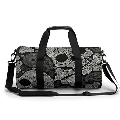 Sac de sport gym crâne mandala grand sac de voyage et duffel bag randonnée 45cm