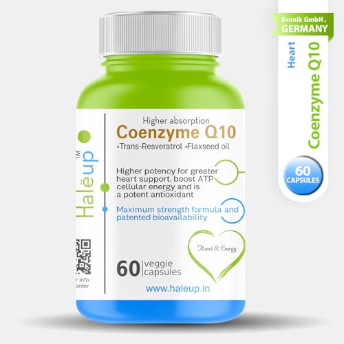 Image of Haleup Coenzyme Q-10 300mg Enriched with Resveratrol & Omega-3 EPA /DHA for Healthy Heart, Brain, Immunity - 240 Capsules (4 Packs x 60 Capsules)