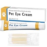 Trihood Pet Eye Care Kit for Dogs, Cats,Small Pets — Gentle Eye Area Moisturizing Cream + Cotton Swabs, 0.71 oz / 20 gr 1 Tube