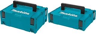 Makita 197211-7 Medium Interlocking Case, 6-1/2" x 15-1/2" x 11-5/8" and 197210-9 Interlocking Case, Small
