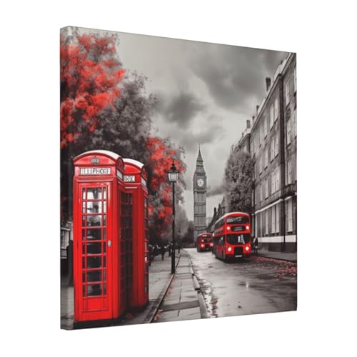 Toile murale de Londres rouge pour raviver un mur blanc