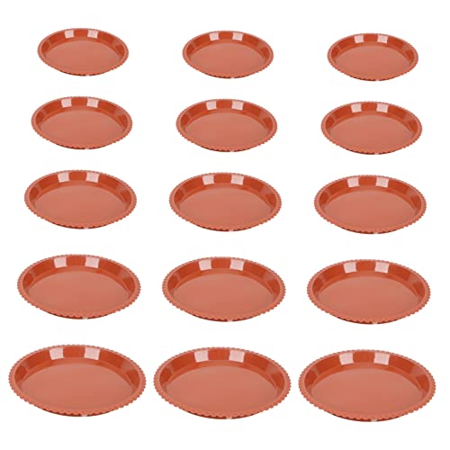 Yardwe 15Pcs Flower Pot Base Round Planter Window Boxes Planters Square Serving Tray Planter Saucers Round Succulent Saucer Planter Drip Tray Round Flower Pot Saucers Plant Pot Saucers #TOP10