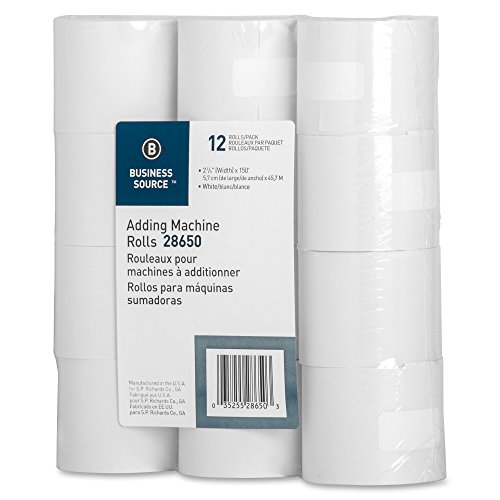 Business Source Receipt Paper 2.25 Inch X 150 Pack Of 12 Rolls - White (28650) #TOP6