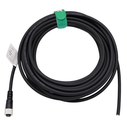 Image of HangTon M12 A-Coded 5 pin Female Actuator Sensor Electrical Cable to Open for Industrial Control Automation, Network, CANopen, IO Link, Profibus 5m