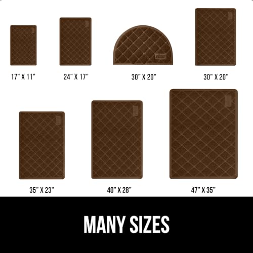 Image of Gorilla Grip Durable Cat Litter Mat (24x17), No Phthalate, Water Resistant, Traps Litter from Box and Cats, Scatter Control, Soft on Kitty Paws, Easy Clean Cat Mat (Brown)