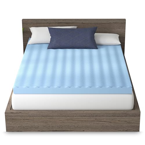 Vibe 4” Wave Gel Memory Foam Mattress Topper, California King