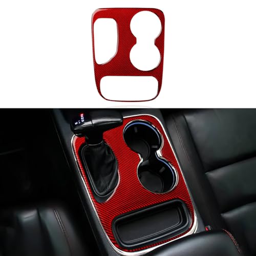 Image of Car Gear Shift Panel Decals for 2018-2020 Dodge Durango Accessories Carbon Fiber Interior Stickers, D