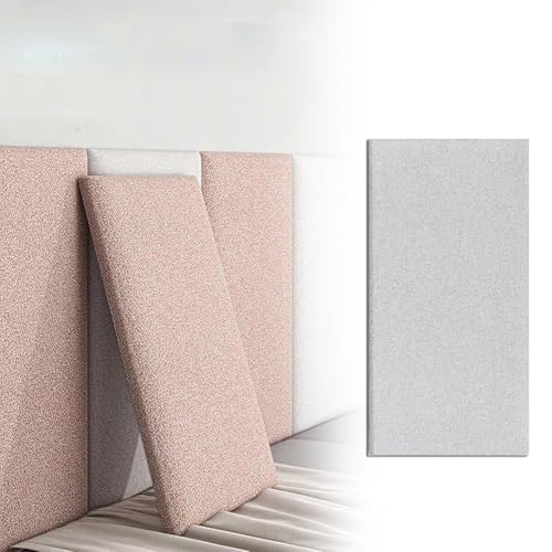 6-Piece Soft Anti-Collision Wall Padding For Cribs & Bed Headboards - DIY Baby Proofing Panels (Gray)