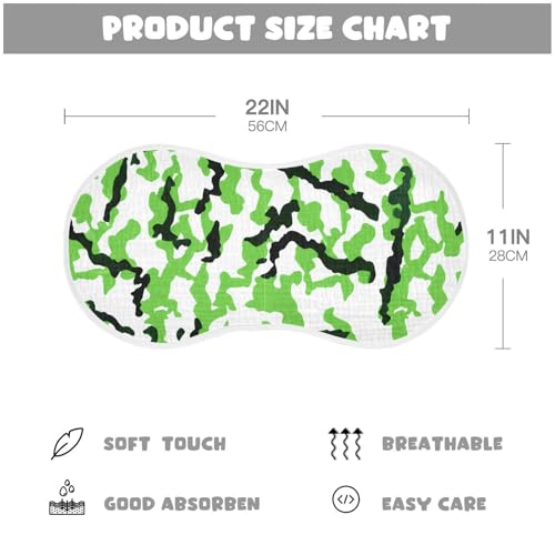 Abstract Camouflage Green Burp Cloths for Babies Burp Rag Cotton Spit Up Rag for Girls Babies4