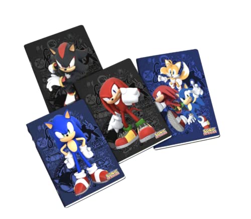 QUADERNONI Sonic 4 pezzi quadretti 10 mm + OMAGGIO...